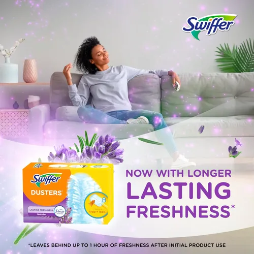 Vista 4 de Swiffer Dusters - Recambios de plumero multisuperficie, aroma a lavanda, 10