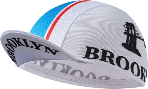 Vista 25 de Brooklyn - Gorra de ciclismo retro para usar debajo del casco, forro de casco de ciclismo, transpirable y absorción de sudor