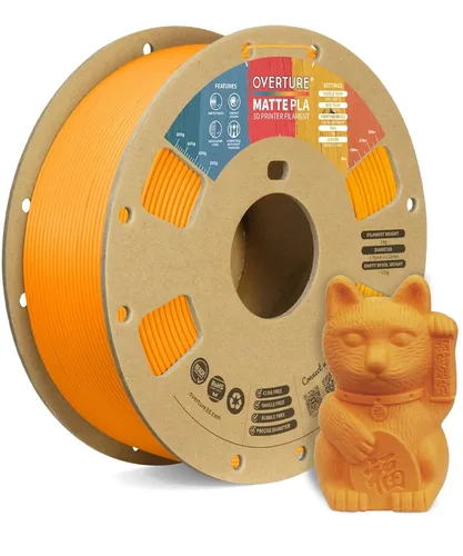 Vista 40 de OVERTURE - Filamento de fibra de carbono PLA para impresora 3D de 1.75 mm, carrete de cartón PLA de 2.2 libras, precisión dimensional +/- 0.02 mm