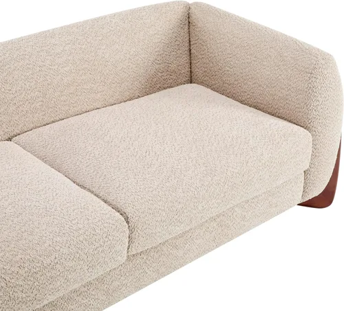 Vista 10 de Christopher Knight Home Almab - Sofá de 82 pulgadas, acogedor sofá tapizado Boucle de 3 plazas, sofá con marco de madera, cómodos sofás para sala