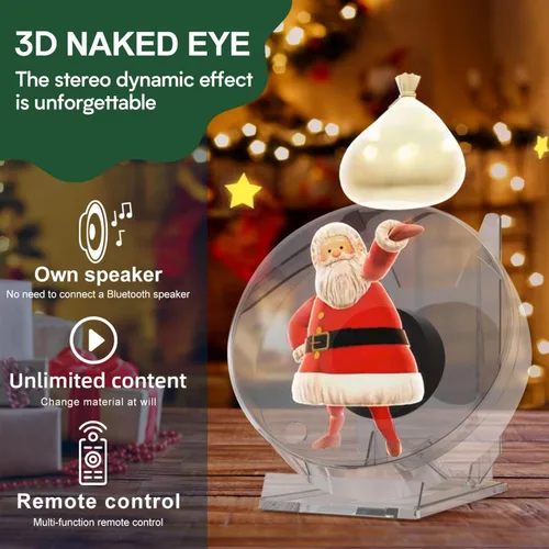 Vista 6 de Ventilador de Holograma 3D, Proyector de Ventilador de Holograma de 4.72 Pulgadas con WiFi - Adecuado para Eventos, Fiestas, Festivales y Decoración