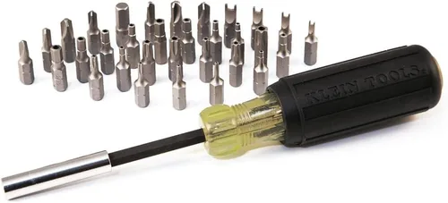 Vista 8 de Klein Tools 32510 Destornillador magnético de puntas múltiples con puntas resistentes Torx, hexagonal, llave inglesa, de tres alas, Torq y tuerca a