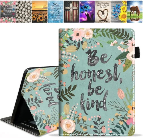 Vista 13 de Funda para tableta Amazon Fire Max 11 (11 pulgadas, 13ª generación, versión 2023), funda de piel sintética con ranura para tarjeta y apagado Retro