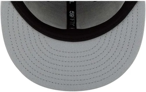 Vista 5 de Gorra New Era para hombres de los New York Yankees. Colección auténtica de gorras MLB 59Fifty, adulto, escarlata Negro/Negro