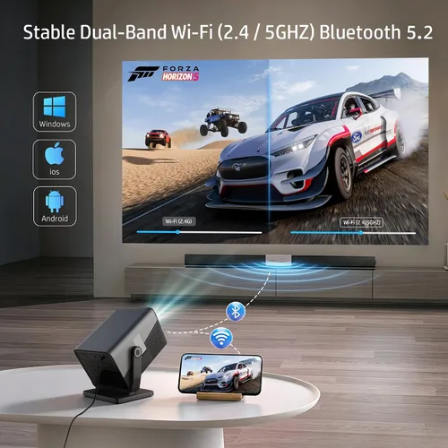 Vista 9 de Proyector HP con Netflix, compatible con cargador de batería USB-C Negro