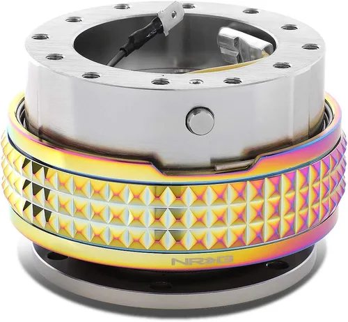 Vista 30 de NRG Innovations SRK-210BK/BK Kit de liberación rápida (cuerpo negro / anillo pirámide negro)