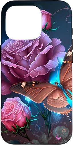Vista 20 de Family Butterfly Rose Flower Firefly PC Case for iPhone 17