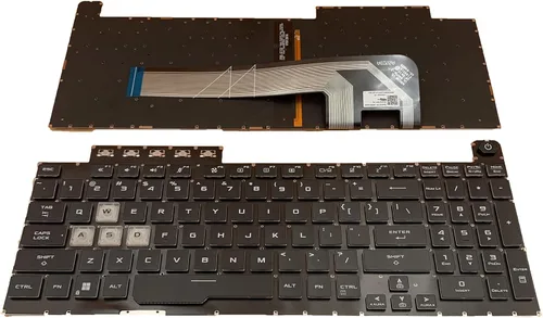 Vista 9 de Teclado de repuesto para portátil con retroiluminación de colores RGB para ASUS TUF Gaming 8 F15 FX506 FA506 FA506II FX506H FA506Q FX506L FA506H F17