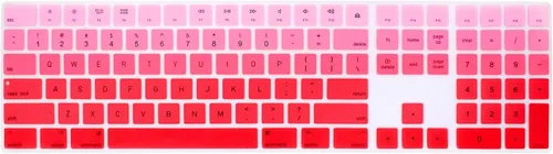 Vista 15 de HRH Funda de teclado de silicona negra para teclado mágico con teclado numérico A1843 MQ052LL/A lanzado en 2017 (diseño de EE. UU.)