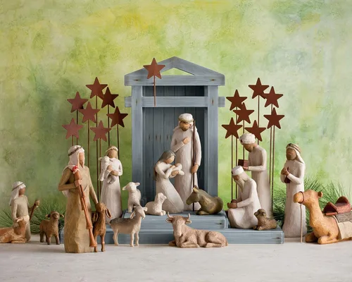 Vista 6 de Willow Tree Zampognaro (Pastor con Gaita), Un Regalo de Pastor, una Melodía Alegre, proclamando Las Noticias Expande y Eleva tu Colección