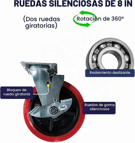 Vista 2 de 5Seconds Carrito de plataforma, capacidad de 3300 libras, placa de diamante Carrito de diamantes-gris