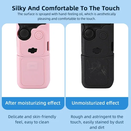 Vista 3 de Funda de silicona Pocket 3 para DJI Osmo Pocket 3, Estuche Protector Protector de Lente Manga Resistente a Arañazos Compatible con DJI OSMO Pocket 3