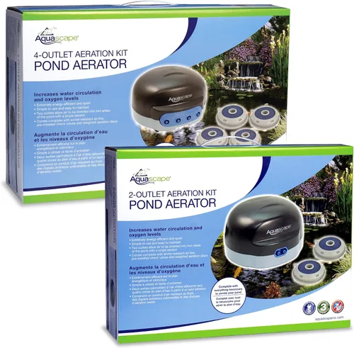Vista 10 de Juego de ventilación de aire para estanque, de Aquascape, 2 salidas, Negro