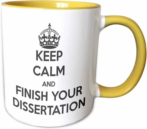 Vista 12 de 3dRose Mantén la calma y termina tu disertación. Blanco y gris. - Tazas (mug_193304_9)