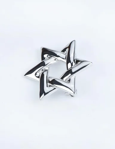 Vista 3 de Broche de estrella de David con diamantes de imitación y estrella de David, broche de solapa espiritual