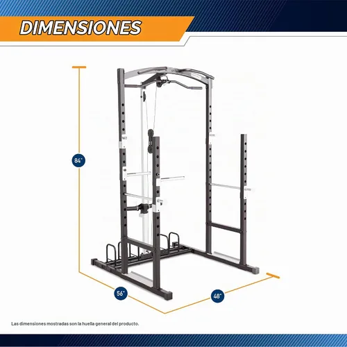 Vista 2 de Marcy Strength Training Home Gym Cage with Pulley System for Weightlifting, Bodybuilding, Full Body Workout Equipment for Home Exercise
