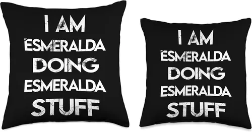 Vista 3 de Esmeralda's Apparel Name Forename Day Esmeralda Stuff - Almohada (16 x 16 pulgadas), multicolor