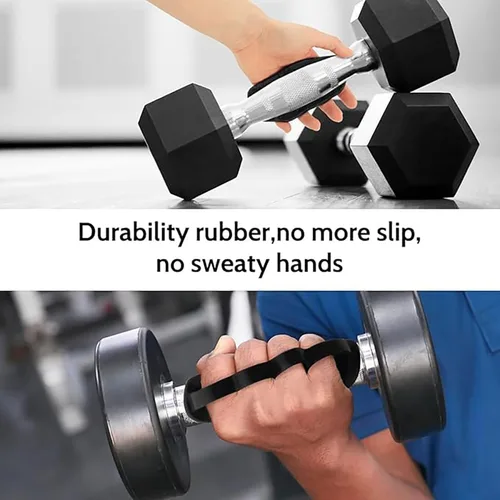 Vista 3 de Guantes antideslizantes de fitness para hombres y mujeres: agarre antideslizante de goma para gimnasio, almohadillas ergonómicas antideslizantes