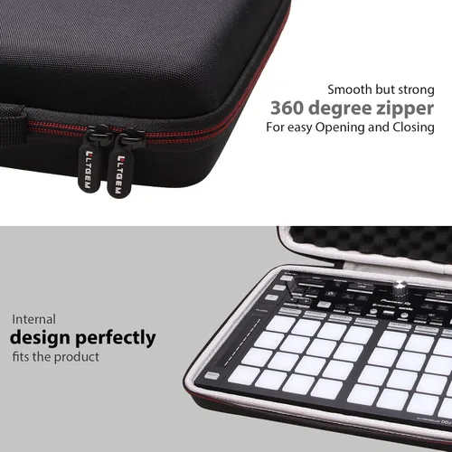 Vista 7 de LTGEM - Funda rígida de EVA para Pioneer DJ DDJ-XP2 Subcontrolador - Bolsa protectora de almacenamiento