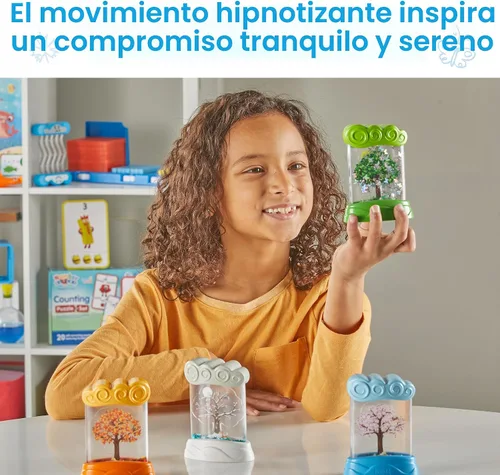 Vista 6 de hand2mind Tubos sensoriales para el cambio de estaciones, juguetes silenciosos para niños de 3 a 5 años, juguetes de ciencia meteorológica