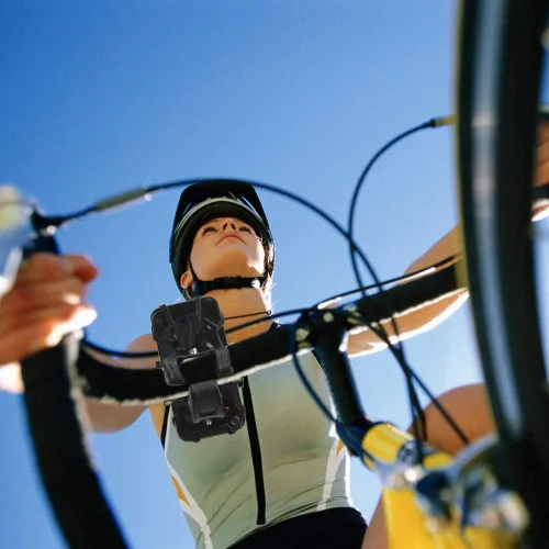 Vista 6 de Soporte para bicicleta, soporte de teléfono para motocicleta, carrito de bebé, soporte para micrófono, soporte para teléfono celular con correa