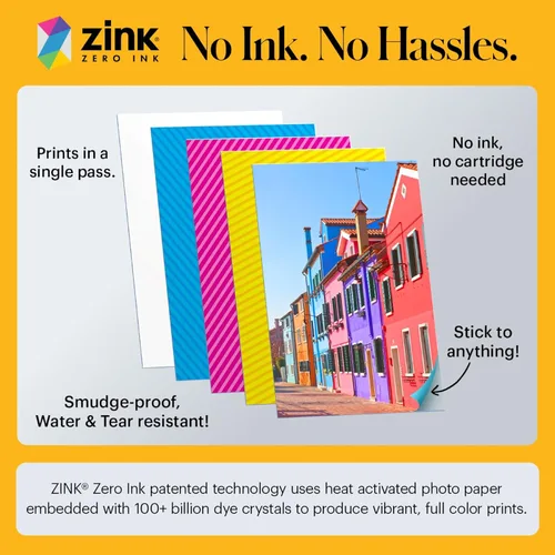 Vista 6 de KODAK Step Slim - Impresora instantánea de fotos para smartphone portátil y elegante, inalámbrica - Fotos adhesivas de 5 x 8 cm en Zink - Imprime