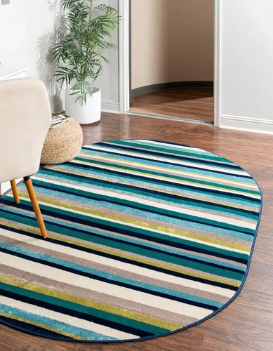 Vista 15 de Unique Loom Azalea Collection - Alfombra Glenn (Runner 2' 0" x 6' 0", amarillo/beige)
