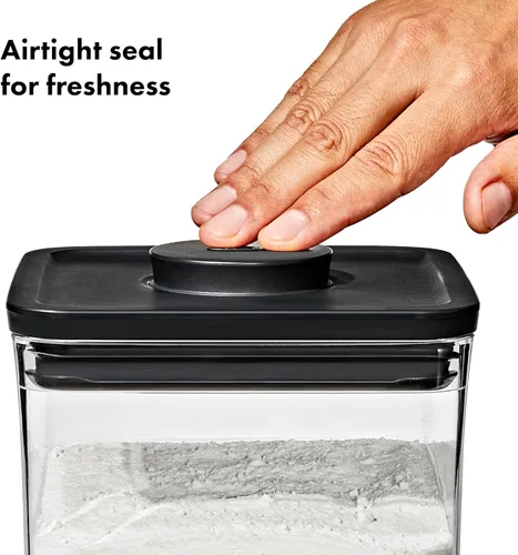 Vista 3 de OXO Good Grips - Juego de 5 recipientes para apretar mate, color negro mate