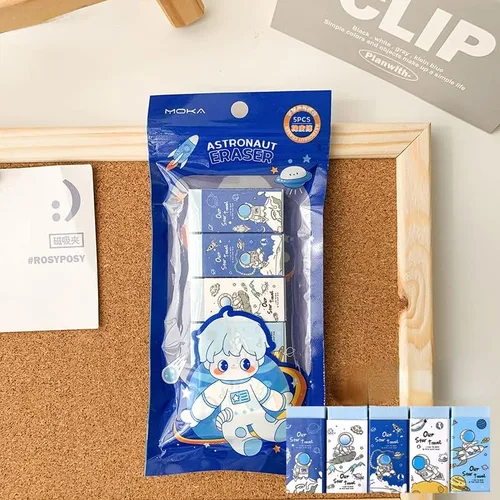 Vista 9 de 5 unidades de borradores para lápices estéticos japoneses kawaii suaves borradores de dibujos animados kawaii de animales de dibujos animados lindos