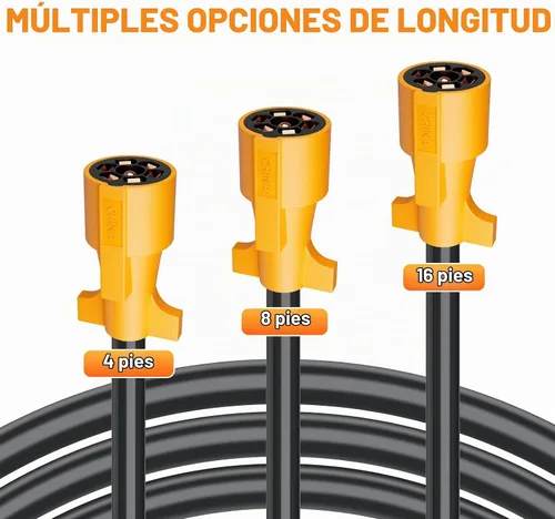 Vista 4 de MECMO - Arnés de cableado de remolque de 7 pines de 4 pies de reemplazo para RV con hoja de remolque de 7 vías resistente con conector de extremo