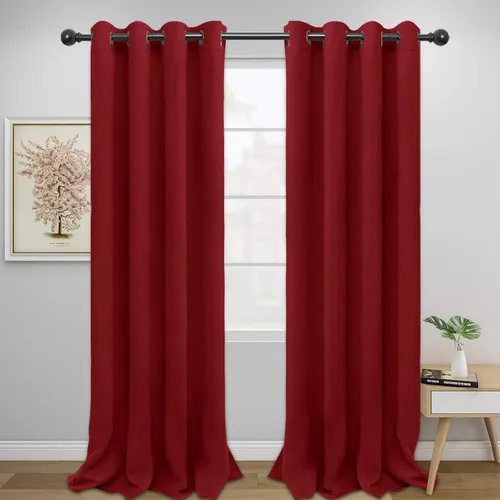 Vista 37 de Easy-Going - Cortinas opacas para dormitorio, aislamiento térmico sólido con ojales, cortinas de ventana para reducción de ruido, cortinas