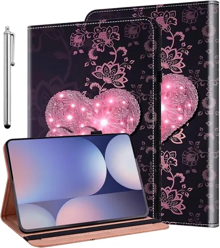 Vista 33 de ALILANG Funda para Samsung Galaxy Tab S5e de 10,5 pulgadas con lápiz capacitivo, a prueba de golpes plegable, negro (black horse)