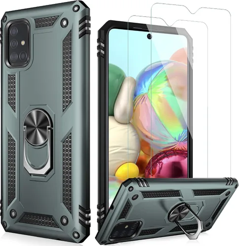 Vista 20 de LUMARKE Funda para Galaxy A51 4G con Protector de Pantalla, Pasa Prueba de Caída de 16 pies de Grado Militar, Cubierta Protectora para Teléfono