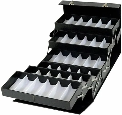 Vista 2 de LOYALHEARTDY 48 ranuras 48 pares de gafas de sol estuche de almacenamiento organizador de gafas de sol maleta organizador de gafas de sol estuche