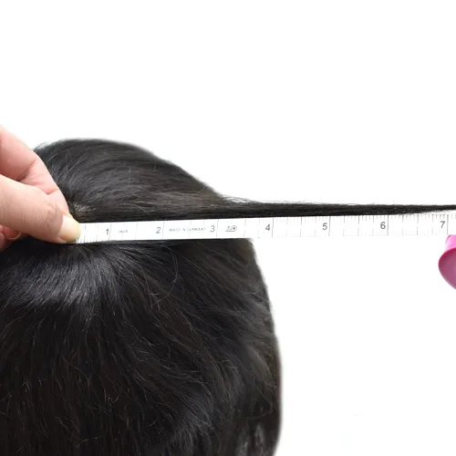 Vista 398 de Toupee para hombre 100% cabello humano real tupé para hombres 0.004 in piel de poliuretano para hombre, sistema de reemplazo de piezas de pelo