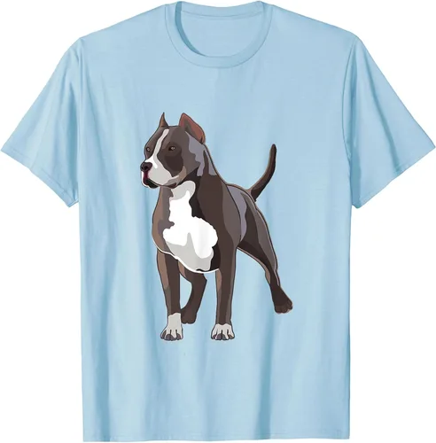 Vista 9 de American Bully Dog Holder Illustration for Dog Lovers T-Shirt Negro