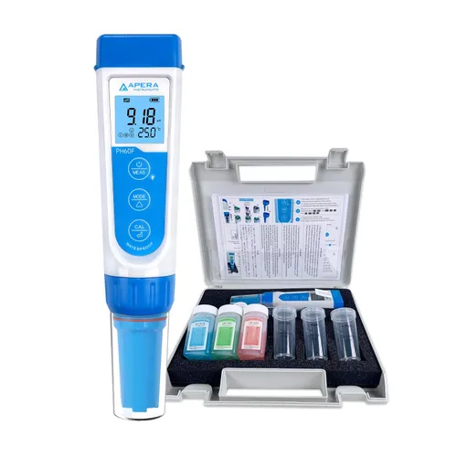 Vista 9 de Apera Instruments PH60-MS Kit de Probador de Medidor de pH Portátil con Electrodo de pH Semi-Micro LabSen 246-5 ATC para Medición de pH de Grado