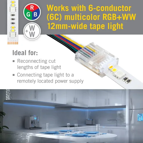 Vista 3 de Armacost Lighting SureLock Pro 760765 - Tira de luz LED RGB+WW de 6 pines (6 unidades)