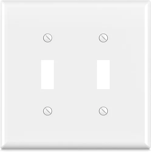 Vista 8 de ELEGRP Placas de pared para interruptor de palanca de 2 posiciones, cubierta frontal termoplástica irrompible de tamaño mediano para interruptores