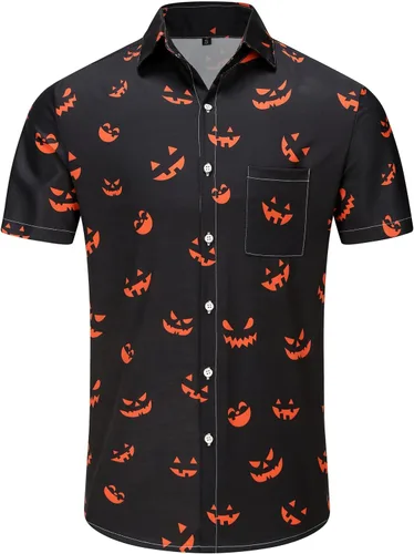 Vista 162 de KYKU - Camisa hawaiana funky para hombre, ropa tropical para vacaciones en Palm Beach