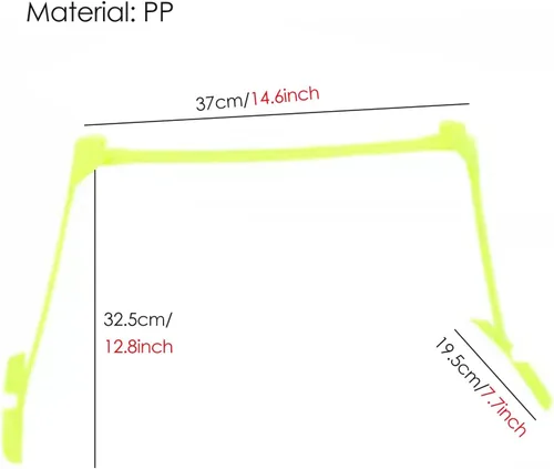 Vista 3 de YXXSDP Estragos de agilidad de velocidad ligera para entrenamiento, juego de obstáculos de entrenamiento de obstáculos ajustable portátil