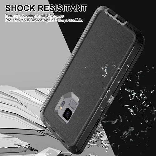 Vista 6 de Funda para Galaxy S9, Samsung Galaxy S9 con protector de pantalla de TPU flexible autorreparable [2 unidades], 3 en 1 de cuerpo completo a prueba