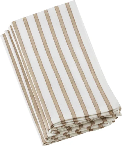 Vista 7 de Saro Lifestyle Servilleta de mesa de algodón con diseño a rayas (juego de 4), 20 pulgadas, lima