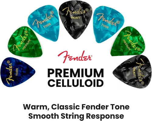 Vista 5 de Fender Púas surtidas de muestras, Paquete de 12 unidades., Paquete de 12