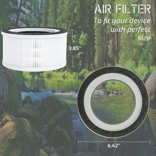 Vista 6 de Filtro Aleación/Fillo, compatible con el purificador de aire MOOKA Allo, paquete de 2 Compatible con purificador de aire Afloia Fillo 3 en 1