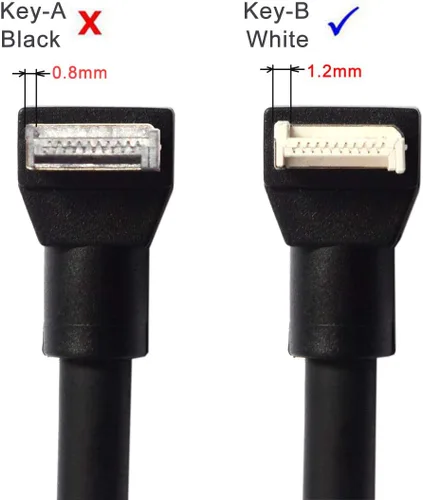 Vista 4 de xiwai USB 3.1 Panel frontal Socket Key-B Tipo-E a USB 3.0 20Pin Header Adaptador de extensión macho para placa base