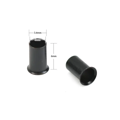 Vista 2 de 200 piezas de 0.134 in de microanillos de eslabones de cuentas de cobre sin silicona para extensiones de cabello (negro)