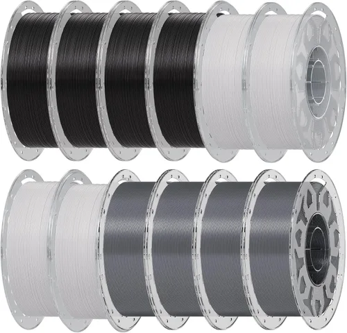Vista 50 de Creality PLA - Filamento de impresora 3D de 1.75 mm, paquete de filamento para impresoras 3D, resistencia mejorada sin deformación, precisión