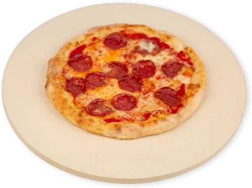 Vista 13 de K ROCKSHEAT - Piedra para pizza de 10.25 pulgadas para parrilla, piedra para hornear pan pequeño para horno, piedra de pizza de cordierita redonda
