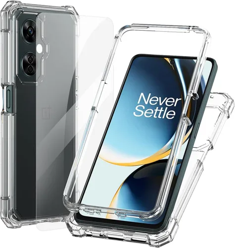 Vista 10 de Ailiber Funda para teléfono OnePlus Nord N30, One Plus N30 5G con protector de pantalla de vidrio templado, protección de estructura de 2 capas